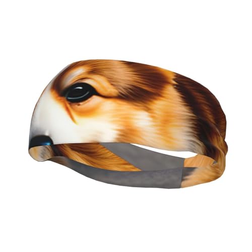 Lustiges Corgi Butt braunes Performance-Sport-Stirnband – elastisch, atmungsaktiv, schweißableitend, passt leicht zu reinigen, leicht und praktisch von GaxfjRu