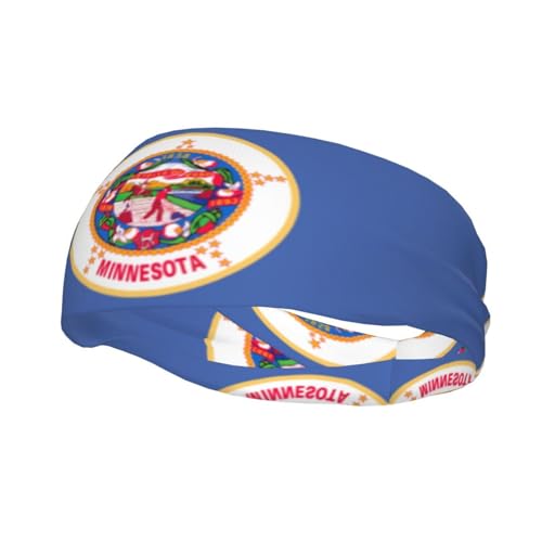 Minnesota State Flag Printed Junk Bandana Headbands - Lightweight and Breathable Sports Headbands for Running - Ideal for Long Hair von GaxfjRu