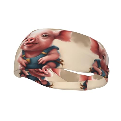 Naughty Pig Baby bedruckte Junk Bandana Stirnbänder – leichte und atmungsaktive Sport-Stirnbänder zum Laufen – ideal für langes Haar von GaxfjRu