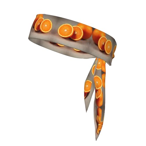 Orange Fruit Outdoor Sports Schweißabsorbierende Stirnbänder – perfekt für Tennis, Laufen, Radfahren und mehr von GaxfjRu