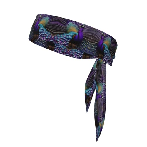 Purple Peacock Outdoor Sports Schweißabsorbierende Stirnbänder – perfekt für Tennis, Laufen, Radfahren und mehr von GaxfjRu