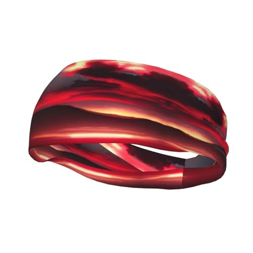 Red Sky at Night Starry Printed Junk Bandana Stirnbänder - Leichte und atmungsaktive Sport-Stirnbänder zum Laufen - Ideal für langes Haar von GaxfjRu