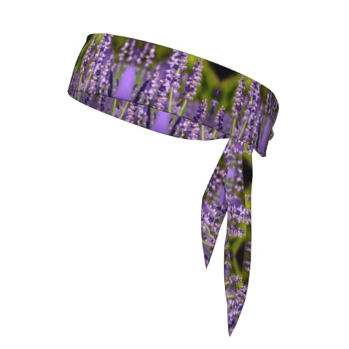 Schweißabsorbierende Stirnbänder mit Lavendelblüten – perfekt für Tennis, Laufen, Radfahren und mehr von GaxfjRu