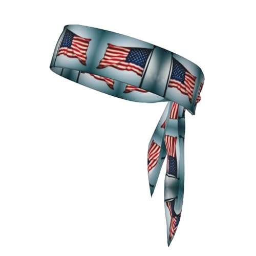 Schweißabsorbierende Stirnbänder mit amerikanischem Flaggenmuster – perfekt für Tennis, Laufen, Radfahren und mehr von GaxfjRu