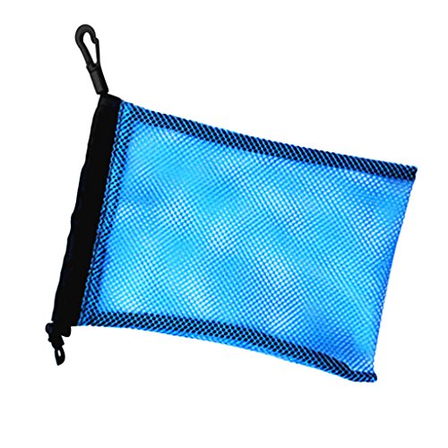 2er Pack Kordelzug Netzbeutel Schultergurt zum Tauchen blau schwarz 
