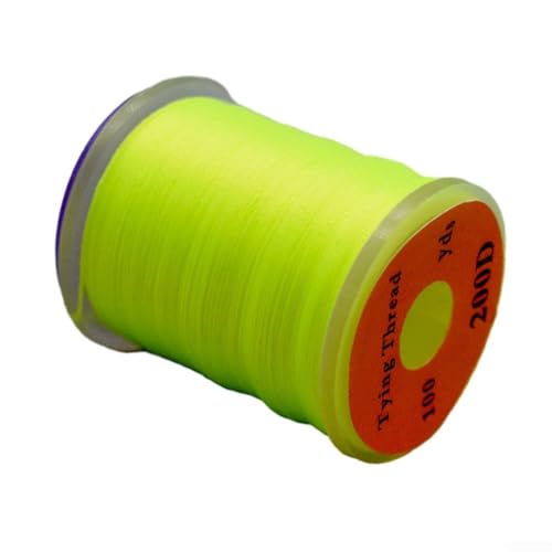 200D fluoreszierendes Bindegarn, Angelhaken, Bindematerial, 91,4 m, Nylon, Gelb von Gdfnmogo