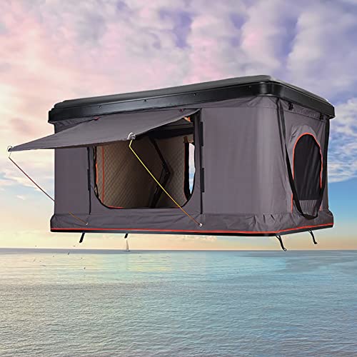 Hartschalenzelt-Dachzelt für SUV-Reisen, Pop-up-Installationszelt, großer Raum, geeignet für 2–3 Personen, mit Leiter und wasserdichtem Hartschalenzelt, Overland-Dachzelt von GeRRiT
