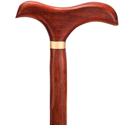 Holzstock für Rechts- oder Linkshänder, handgefertigter Gehstock aus Massivholz für Männer und Frauen, rutschfeste Gehhilfe für ältere Menschen, bequemer Griff von GeRRiT
