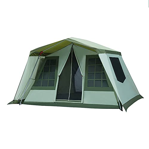 Outdoor-Camping-Zelt-Villa, großes Zelt für 5–8 Personen, wasserdicht, doppelschichtig, großes Zelt für Outdoor, Camping, Picknick, Familie, Treffen mit Freunden von GeRRiT
