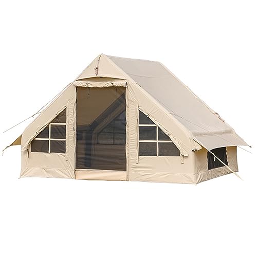 Outdoor Glamping Outdoor Blow Up Zelt, aufblasbares Glamping-Zelt, geeignet für 5–8 Personen, Mesh-Design, gegen Insekten und Mücken, mit Kaminöffnung von GeRRiT