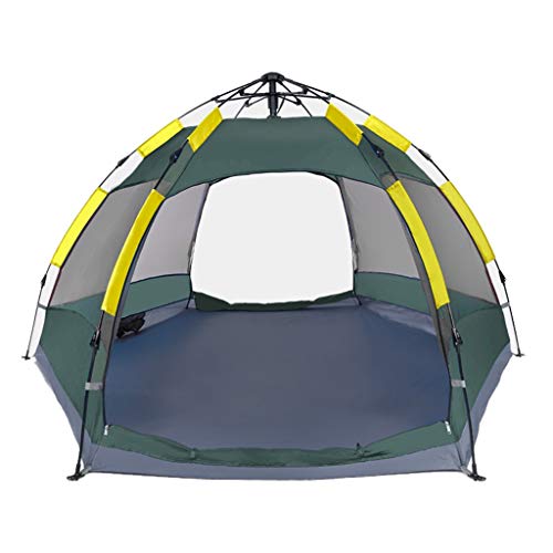 Zelt im Freien, 3–4 Personen, automatisches Anti-Sturm-Regen, 2 doppelt Dickes, regensicheres Camping, Outdoor-Camping, Haushaltszelt, Pop-up-großes Campingzelt, Kabine, Strandzelt, schnelle Inst von GeRRiT