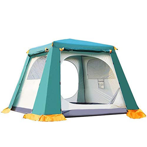 Zelt im Freien, 3–4 Personen, vollautomatisches Camping, Camping, Verdickung, Anti-Sturm, Regen, doppelter wasserdichter Sonnenschutz, großes Zelt, Pop-Up, großes Campin von GeRRiT