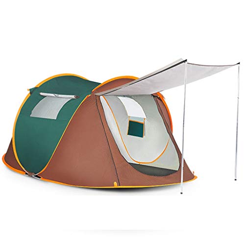 Zelt im Freien, automatisches Zwei-Schlafzimmer-Schlafzimmer-Doppel-Wild-Speed-Camping, Dickes, regensicheres Campingzelt, einfache und schnelle Aufbauzelte, Familienzelte, Bergwald-Rucksackzelte von GeRRiT
