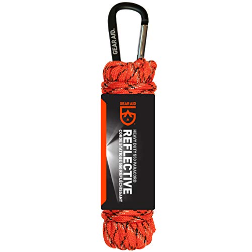 Gear 80672 Aid Unisex – Erwachsene Paracord 550 Seile, orange reflektierend, 9 m von Gear Aid