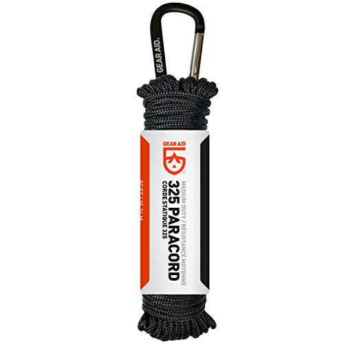 GearAid 80680 Unisex – Erwachsene Paracord 325 Seile, schwarz, 15 m von Gear Aid