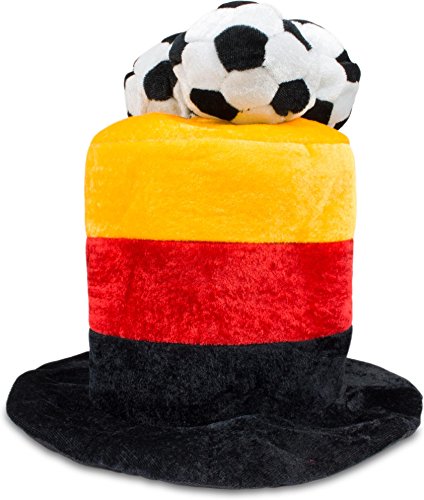 Gear Up Deutschland Fußball Fan Hüte Schwarz-Rot-Gelb in verschiedenen Varianten - passend zur Weltmeisterschaft WM 2018 Farbe Zylinder von GearUp