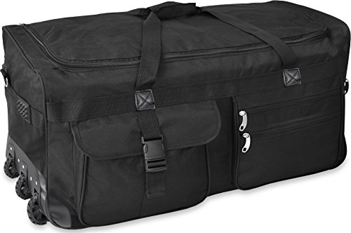 GearUp Extra großer Trolley - Reisekoffer Reisetasche 80 100 120 oder 150 Liter wählbar Farbe Schwarz/150 Liter von Gear Up