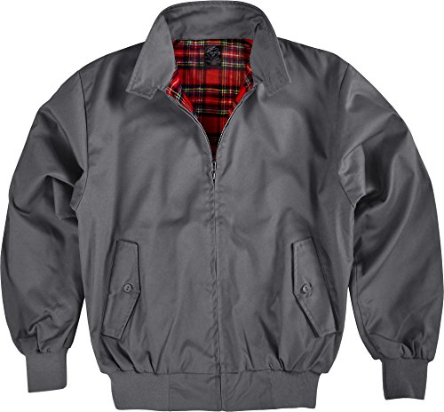 Original GearUp® Harrington Jacke English Style in 12 verschiedenen Designs wählbar Farbe Anthrazit Größe XXL von Gear Up