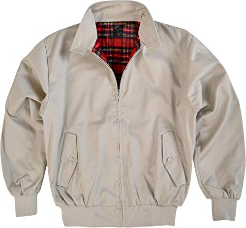 Original GearUp® Harrington Jacke English Style in 12 verschiedenen Designs wählbar Farbe Beige Größe 4XL von Gear Up