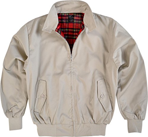 Original GearUp® Harrington Jacke English Style in 12 verschiedenen Designs wählbar Farbe Beige Größe L von Gear Up