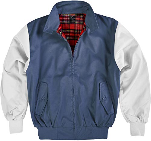 Original GearUp® Harrington Jacke English Style in 12 verschiedenen Designs wählbar Farbe Blau/Weiß Größe 3XL von Gear Up