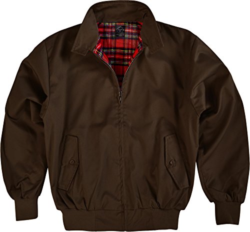 Original GearUp® Harrington Jacke English Style in 12 verschiedenen Designs wählbar Farbe Braun Größe M von Gear Up