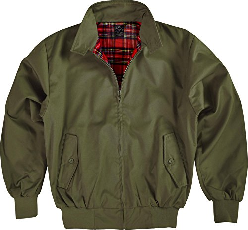 Original GearUp® Harrington Jacke English Style in 12 verschiedenen Designs wählbar Farbe Oliv Größe XXL von Gear Up