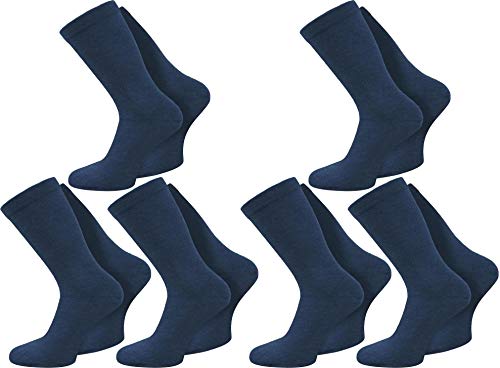 3 oder 6 Paar Extra breite Socken ohne Gummi - auch für Diabetiker geeignet Farbe 6 Paar Marine Größe 47/50 von Gear Up