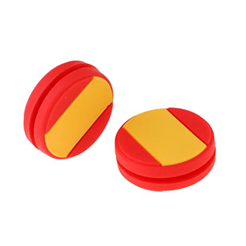 Geardeangloow 2 Stück Nationalflagge Silikon Tennisschläger Stoßdämpfer Spanien 2 Stück von Geardeangloow
