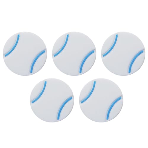 Geardeangloow 5 Stück Tennisschläger Stoßdämpfer Dämpfer Anti-Vibration Vibration Reduktion Dämpfer Puffer Zubehör Profi Weiß von Geardeangloow