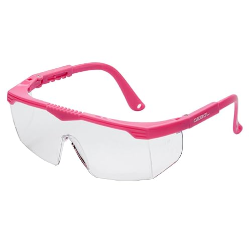 Gebol Kinder Schutzbrille Safety Kids pink | Hoher Tragekomfort durch leichte Bauweise und einstellbare Bügel | kratzfest | Universalgröße | für Kinder | rosa | 1 Stück von Gebol