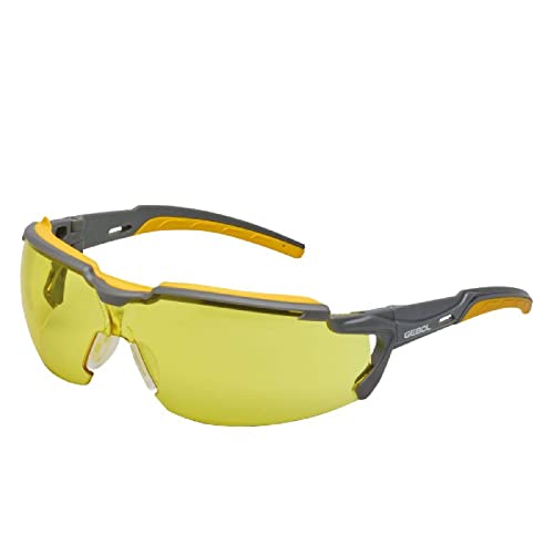 Gebol Schutzbrille Ultralight Gelb | sportliches Design, | Sweat Bar schützt vor Schweiß u. Staub | für Damen und Herren | Größe universal | schwarz, gelb | 1 Stück von Gebol