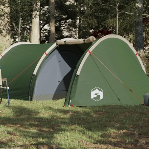 Gecheer Campingzelt 4 Personen Camp Zelt Trekkingzelt Kuppelzelt Familienzelt Grün 405x170x106 cm 185T TAFT von Gecheer