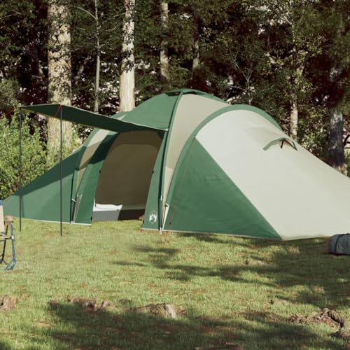 Gecheer Campingzelt 6 Personen Camp Zelt Trekkingzelt Kuppelzelt Familienzelt Grün 576x238x193 cm 185T TAFT von Gecheer