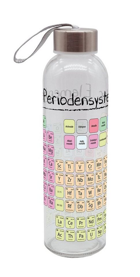 Geda Labels GmbH Trinkflasche Periodensystem, Gelb, 500 ml, spülmaschinengeeignet von Geda Labels GmbH