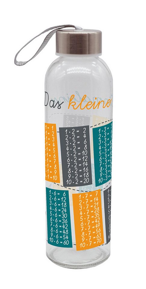 Geda Labels GmbH Trinkflasche das kleine Einmaleins, Gelb, 500 ml, spülmaschinengeeignet von Geda Labels GmbH