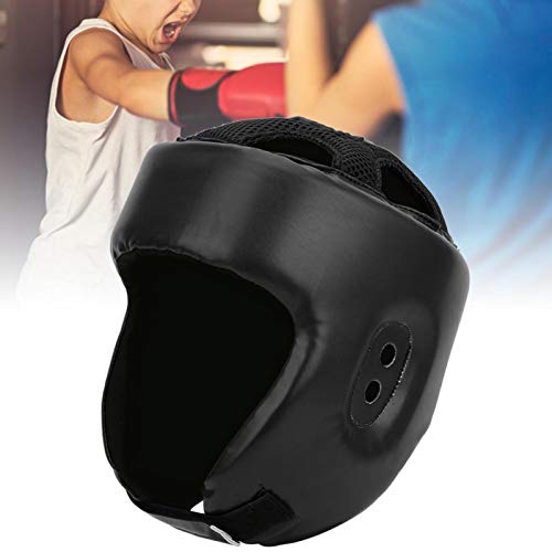 Gedourain Kopfschutz Ausrüstung, guter Schutz Boxhelm Verstellbar, Bequem für das Training (Schwarz, m) von Gedourain