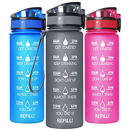 GeeRic Trinkflasche Sport Wasserflasche 750ML BPA-freies Kohlensäure geeignet Wasserflasche für Uni, Sport, Fitness, Fahrrad, Outdoor von GeeRic