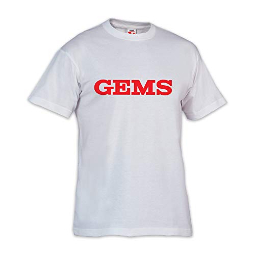 Gems Unisex Promo T Shirt, Weiß, XXS EU von GEMS