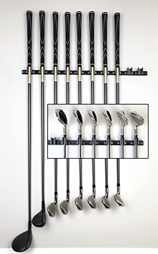 10 Golfschlägerhalter auf 61 cm Rack, Wanddekoration, Wandaufhänger, Rack, Halterung, Organizer (Club Grip Up) von Generic