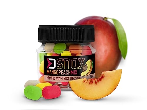 20g 10x7mm SNAX Wafter Multicolor KÖDER Pop Up Mini Boilie Mango Pfirsich von Generic