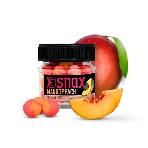 20g 5,5mm SNAX POP UP KÖDER Pop Up Mini Boilie Mango Pfirsich von Generic