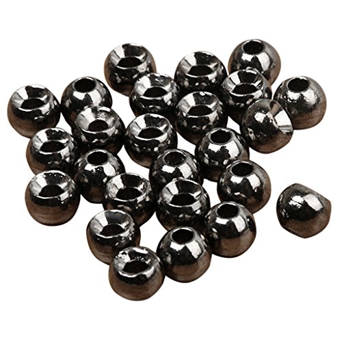 Generic 25 x Angeln Fliegenbinden Perlen - Schwarz, 2.4mm von Generic