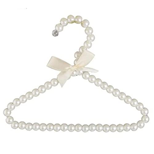 4pcs Kleiderbügel mit Perlen Faux Pearl Perlen Kleiderbügel mit Band Bowknot Perlenkleiderbügel Mini Perle Kleiderbügel mit Perlen und Schleife Bunte Perlenkleiderbügel von Generic