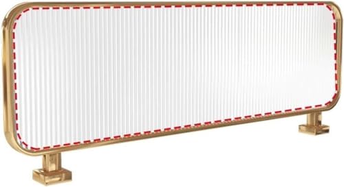 Arbeitsplatte Desk Teiler Durchscheiner Streifenglas Arbeitsplatte Low Partition Restaurant Tischabscheider (Farbe: Gold, Größe: 30x110 cm) von Generic