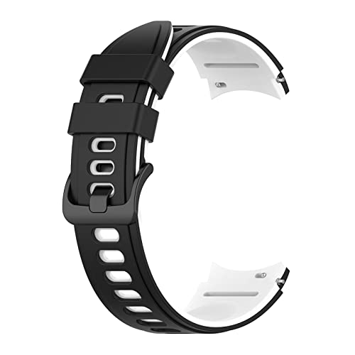 Armband Kompatibel mit Samsung Galaxy Watch 4 40mm 44mm Armband - Sport Silikon Uhrenarmband Replacement Wechselarmband Ersatzarmband für Galaxy Watch 4 40mm 44mm Smartwatch (Schwarz, One Size) von Generic