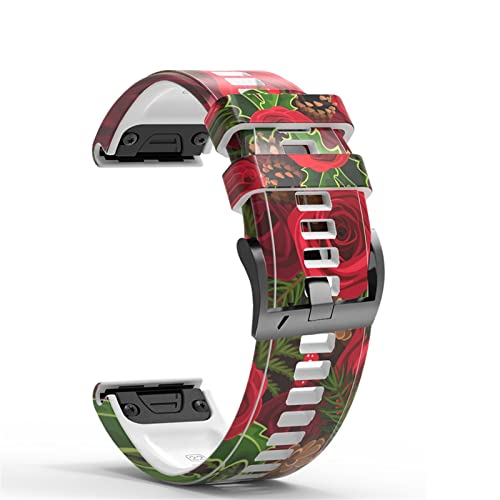 Armbandgurte für 5 5X Plus 6 6X Pro 935 945 3HR Smart Watch Drucken Sport Silikonarmband mit Schnellverschluss von Generic