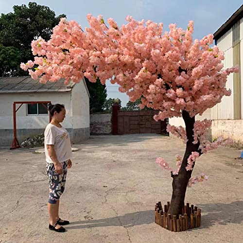 Artificial Cherry/Peach Blossom Tree Japanese Handmade Simulation Plants for Wedding Office Bedroom Party DIY Decor Indoor Outdoor Pink-1.5x1.2m von Generic