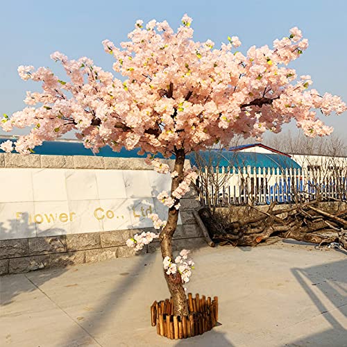 Artificial Cherry Blossom Tree, Sakura Tree, Weeping Cherry Tree, Fake Cherry Blossom Fake Plants, Artificial Trees with Real Wood Stems and Lifelike Leaves Replica A-1.5x1.5m von Generic