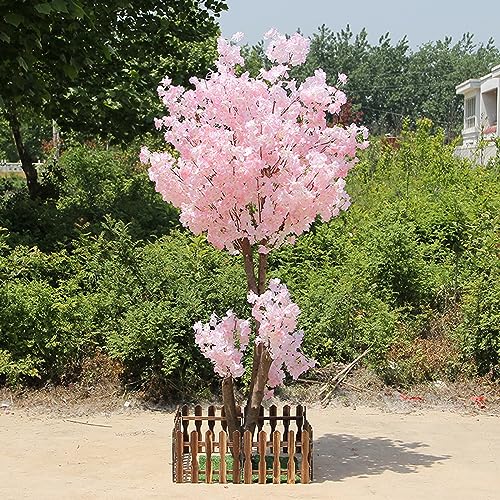 Artificial Cherry Blossom Tree Champagne Cherry Blossom Tree Arch Pink Fake Sakura Flower Trees for Office Bedroom Party DIY Decor Wedding Indoor Outdoor Gardens 1.2x1m/3.9x3.2ft von Generic